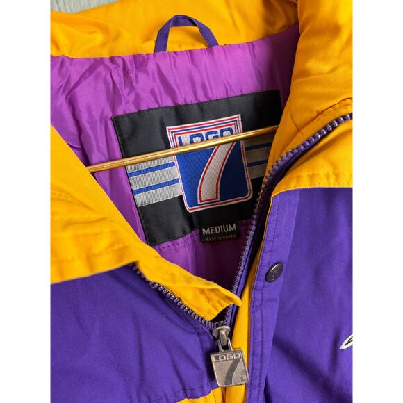 Vintage 90s Logo 7 Minnesota Vikings Jacket Size Medium - Picture 5 of 6